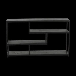 Boekenkasten|Vitrinekasten|Ygo Boekenrek SVENTON Eiken Zwart