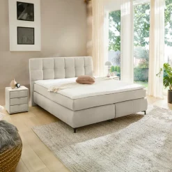 Boxsprings|Ygo Boxspring ALKMAAR Rib Beige 180x200