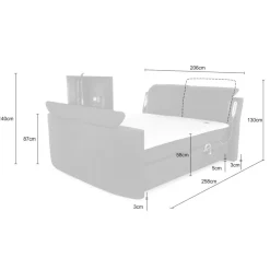 Boxsprings|Ygo Boxspring DOMBURG Microvezel 421/09 Donkergrijs 180x200