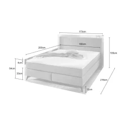Boxsprings|Ygo Boxspring FLEVOLAND 426/07 Rib Beige 160x200
