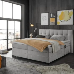 Boxsprings|Ygo Boxspring KARSHI Elektrisch Verstelbaar 180x200 Silver