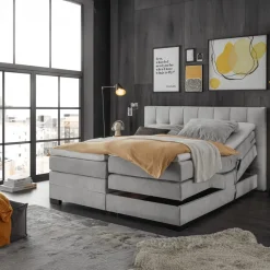 Boxsprings|Ygo Boxspring KARSHI Elektrisch Verstelbaar 180x200 Silver