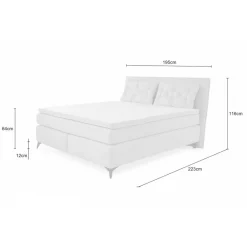 Boxsprings|Ygo Boxspring NIEUWEGEIN 180X200 Chenille Grijs