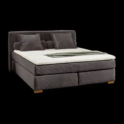 Boxsprings|Ygo Boxspring TILBURG Ribfluweel Donkergrijs 180x200