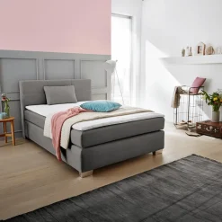 Boxsprings|Ygo Boxspring UDEN Stof 142/09 Grijs 140x200