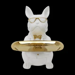 Woondecoratie|Ygo Bulldog BULL Plateau Wit/Goud
