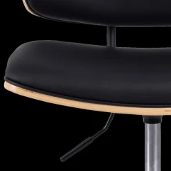 Bureaustoelen|Ygo Bureaustoel MIKKEL PU Zwart/Eik Fineer