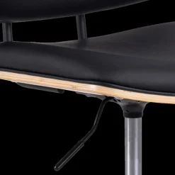 Bureaustoelen|Ygo Bureaustoel MIKKEL PU Zwart/Eik Fineer