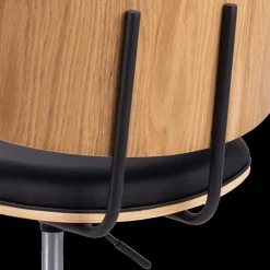 Bureaustoelen|Ygo Bureaustoel MIKKEL PU Zwart/Eik Fineer