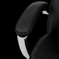 Bureaustoelen|Ygo Bureaustoel ROAR met Arm PU Zwart/Chroom