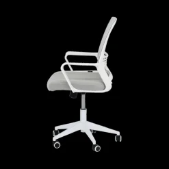 Bureaustoelen|Ygo Bureaustoel TEUN Mesh Lichtgrijs/Wit