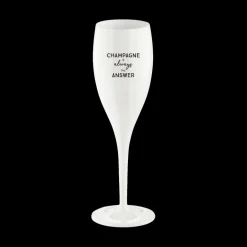 Glazen|Ygo Champagneglas CHAMPAGNE IS ... 100ml Wit