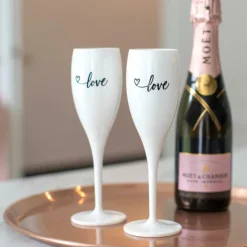Glazen|Ygo Champagneglas LOVE 2.0 100ml Wit