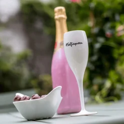 Glazen|Ygo Champagneglas SELFIEQUEEN 100ml Wit
