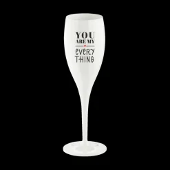 Glazen|Ygo Champagneglas YOU ARE MY EVERYTHING 100ml Wit