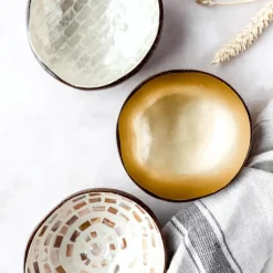 Servies|Ygo Cocosbowl NOYA Metallic Light Gold Paint