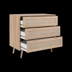 Ladekasten & Commodes|Ygo Commode EIVISSA 3L Sonoma Eik/Riet