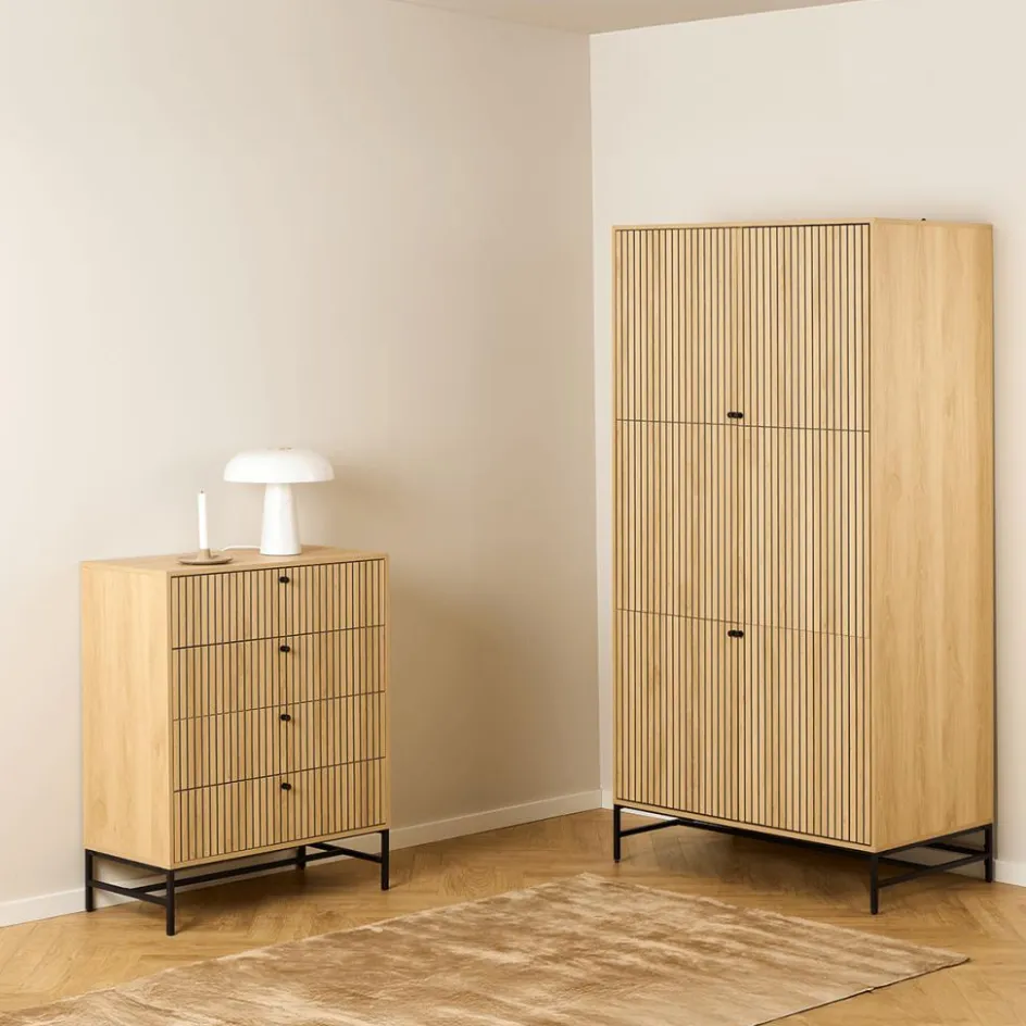 Ladekasten|Ygo Commode FIEBE 4L Decor Eik B81