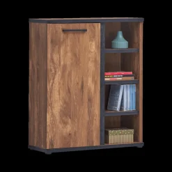 Ladekasten & Commodes|Opbergkasten|Ygo Commode MATHIS Acacia/Black Concrete