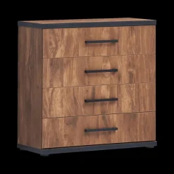 Ladekasten & Commodes|Opbergkasten|Ygo Commode MATHIS Acacia/Black Concrete