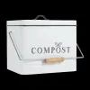 Vuilbakken|Ygo Compostemmer COMPOST 10l RH Met. Wit/Zwart