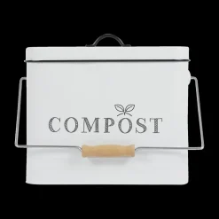 Vuilbakken|Ygo Compostemmer COMPOST 10l RH Met. Wit/Zwart