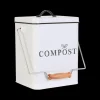 Vuilbakken|Ygo Compostemmer COMPOST 5l RH Met. Wit/Zwart