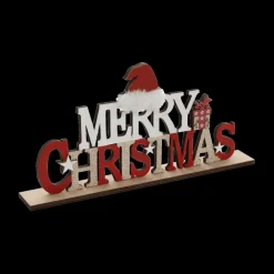 Kerst|Ygo Decowood MERRY CHRISTMAS met Muts Rood