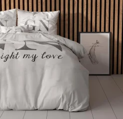 Dekbedovertrekken|Ygo Dekbedovertrek GOODNIGHT 240 Zilver