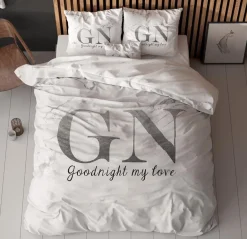 Dekbedovertrekken|Ygo Dekbedovertrek GOODNIGHT 240 Zilver