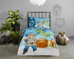 Slaapkamer|Kinderdekbedovertrekken|Ygo Dekbedovertrek KNIGHT Multi 140x220