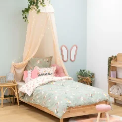 Slaapkamer|Kinderdekbedovertrekken|Ygo Dekbedovertrek PARURE 140 Mint/Roze