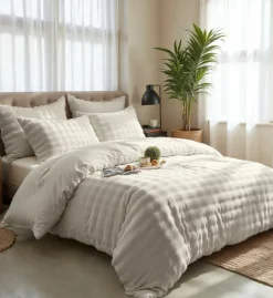 Dekbedovertrekken|Ygo Dekbedovertrek POMPOM 240 Beige