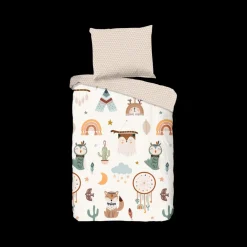 Slaapkamer|Kinderdekbedovertrekken|Ygo Dekbedovertrek REMI 140x220 Zand