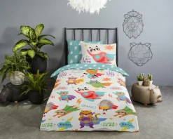 Slaapkamer|Kinderdekbedovertrekken|Ygo Dekbedovertrek SUPERHERO Multi 140x220