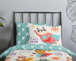 Slaapkamer|Kinderdekbedovertrekken|Ygo Dekbedovertrek SUPERHERO Multi 140x220