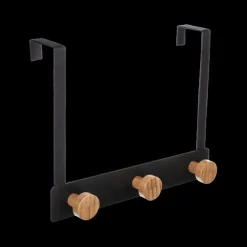 Kapstokken|Opbergen|Ygo Deurkapstok ELIM Zwart Metaal/Bamboe