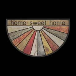 Tapijten|Ygo Deurmat HOME SWEET HOME Rubber Halve Maan