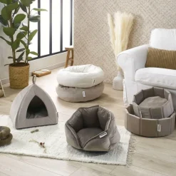 Kussens En Manden|Ygo Dierenmand DONUT Velours Beige