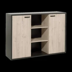 Bureau- En Boekenkasten|Ygo Dossierkast 3-Vak UPGRADE Zwart/Kastanje