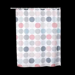 Bad- & Doucheaccessoires|Ygo Douchegordijn ROUNDS Multi Incl. 12Haak