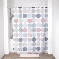Bad- & Doucheaccessoires|Ygo Douchegordijn ROUNDS Multi Incl. 12Haak