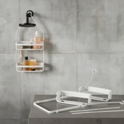 Bad- & Doucheaccessoires|Ygo Doucherek FLEX Dubbel Wit