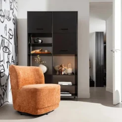 Fauteuils|Ygo Draaifauteuil AMALIA Blossom Velvet