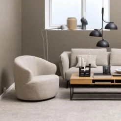 Fauteuils|Ygo Draaifauteuil HARALD Monza Beige