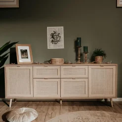 Dressoirs|Ygo Dressoir EIVISSA Sonoma Eik/Riet B180