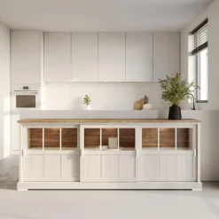 Dressoirs|Ygo Dressoir TOLUCA Lariks/Old Teak met Glas B209