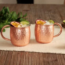 Glazen|Ygo Drinkbeker MOSCOW S/2 Gehamerd Koper