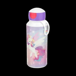 Lunchboxes & Drinkbussen|To Go|Ygo Drinkfles UNICORN GLOW Pop-up 400ml Roze
