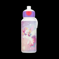 Lunchboxes & Drinkbussen|To Go|Ygo Drinkfles UNICORN GLOW Pop-up 400ml Roze